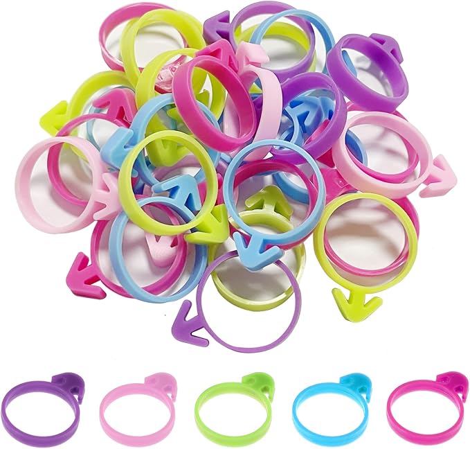 Makmeng 30 Pcs Pastry Bag Ties,Silicone Piping Bag Ties, Reusable Icing Bag Ties Cake Decorating Bag and Pastry Sipplies Clips - Suitable for Cupcakes Cookies and Pastry Seal (5 Color)