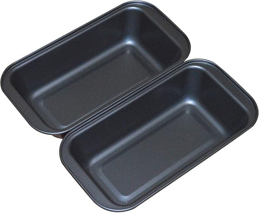 Mingcao Nonstick Loaf Pan, 8.5 x 4.5 Inch Carbon Steel Toast Pan for Baking Bread with Oven, Gray Set of 2