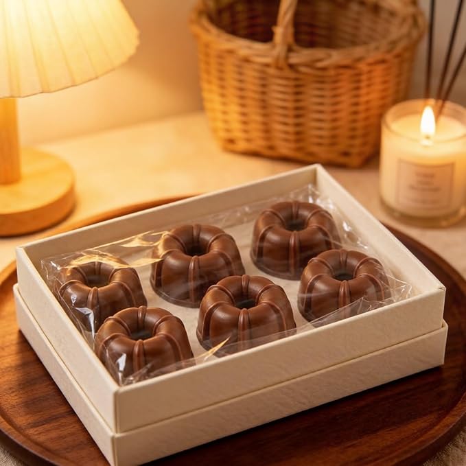 6Cavity Mini Fluted Tube Cake Pan Mold Heritage Fluted Tube Silicone Chocolate Molds For Chocolate