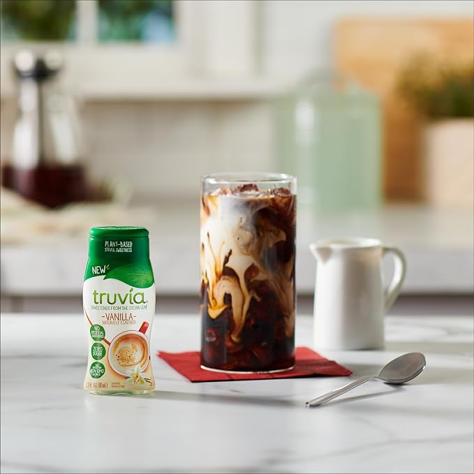 Truvia Zero-Calorie Liquid Sweetener from the Stevia Leaf, Vanilla Flavor, 2.7 Fl Oz Bottle (Pack of 3)