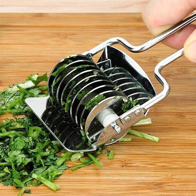 Pasta Maker Stainless Steel Noodle Lattice Roller Pastry Wheel Cutter Spaghetti Maker for Kitchen Cooking Tools (6.30 * 2.76 * 1.22inchs)