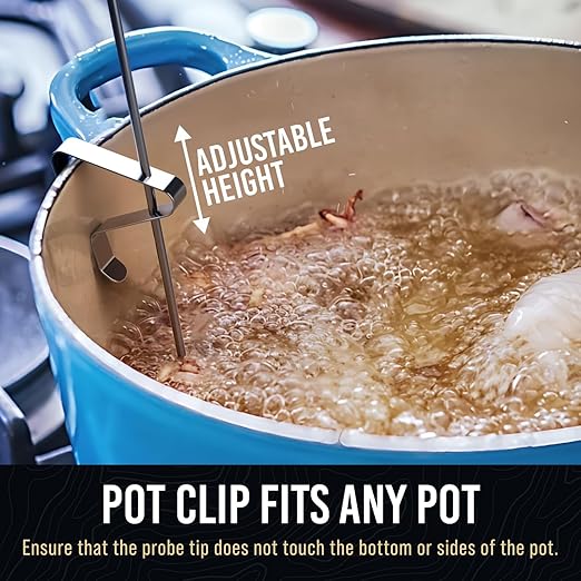 CRAFT911 Candy Thermometer with Pot Clip - Deep Fry Oil Thermometer for Frying and Candle Making (Blue)