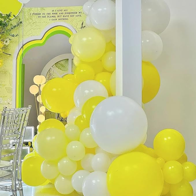 Voircoloria Pastel Yellow Balloons, 66pack 12inch Light Yellow Latex Party Balloons for Birthday Baby Shower Graduation Wedding Gender Reveal Anniversary Party Decorations