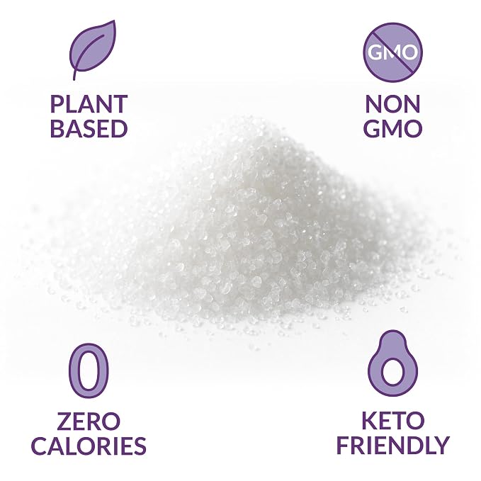 Roots Circle Allulose Plant Based Sweetener - Zero Calorie Sugar Alternative for Baking & Beverages - All-Natural - Kosher, Non-GMO, Gluten-Free (25 ounces (Pack of 2)