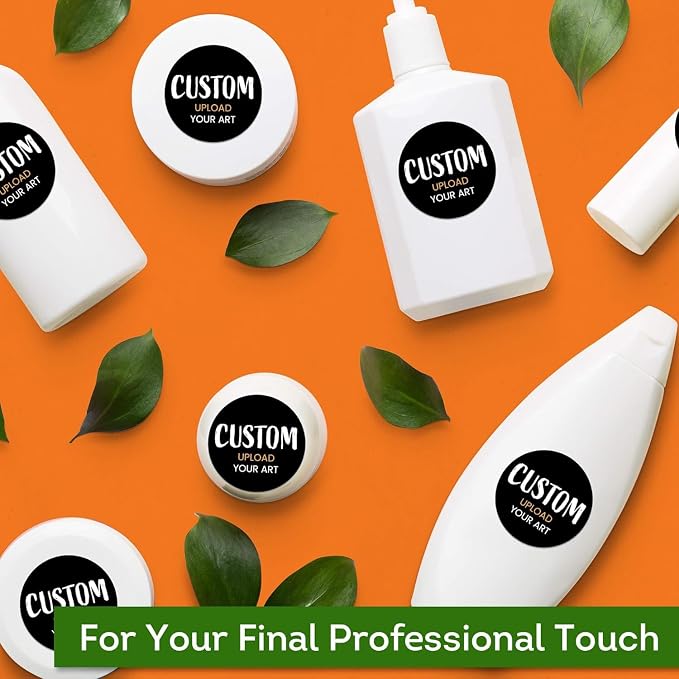Custom Stickers for Weddings, Birthdays & Businesses - Personalized Labels with Your Logo - Waterproof, Fade and Heat Resistant - Pack of 100-1000 (Wreath I, 3.5 Inch)