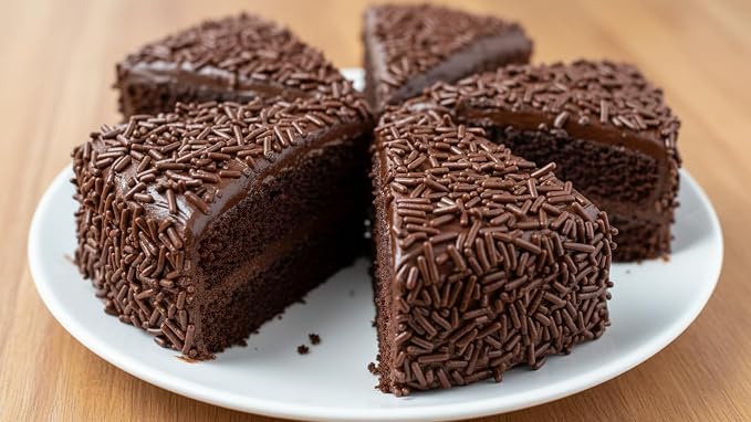 NCS Chocolate Brown Jimmies Edible Sprinkles – Cupcake, Cake & Cookie Decorations, 7 oz