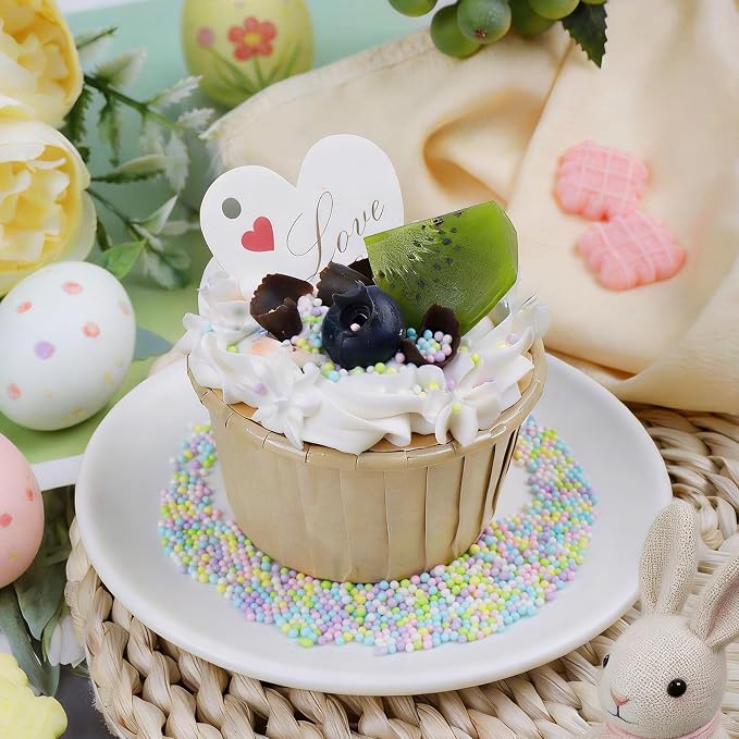 Easter Sprinkles for Cake Decorating, 11.3oz/320g Edible Pastel Sprinkles with Bunny Carrot Nonpareils Confetti Jimmies for Cupcakes Cookies Ice Cream