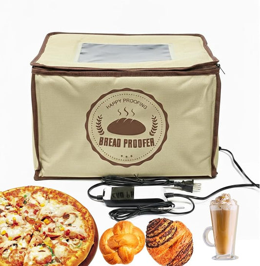 Bread Proofing Box for Sourdough Baking, Folding Dough Fermentation Box with Digital Temperature & Humidity Control for Bulk Fermentation and Dough Rising