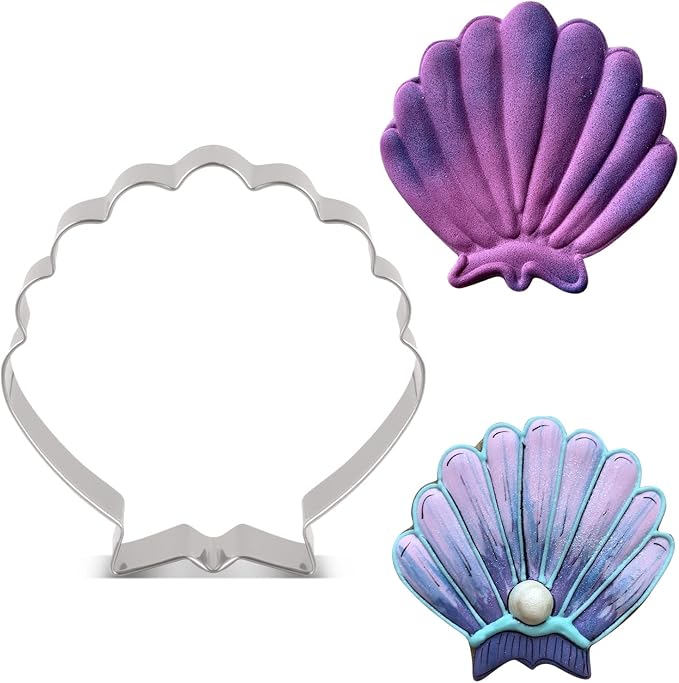 LILIAO Seashell Cookie Cutter - 3.2 x 3.2 inches - Stainless Steel