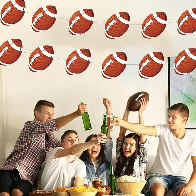 Vuzvuv 60Pcs 6In Paper Football Party Cutouts with 120Pcs Glue Points,Ball Cut Outs Bulletin Board Decorations for Sport Theme Birthday Classroom Party Decor Supplies