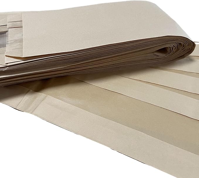 40 Pack Baguette Bags,Kraft Paper Long French Bread Bags for Homemade Bread with Clear Front Window(23.5 x 4.3 x 1.6 Inch),Label Seal Sticker Included
