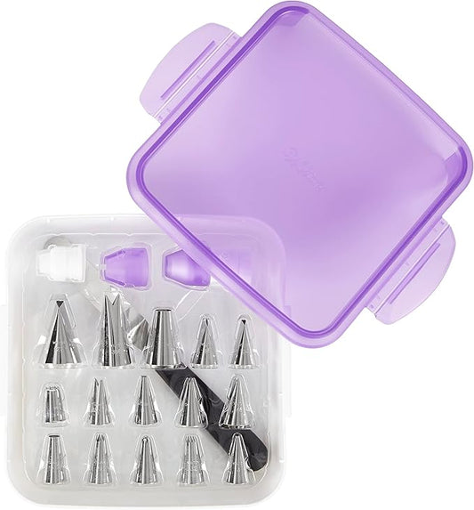 Wilton Decorating Essentials Frosting Piping Kit with Storage Box, Cake & Cupcake Decorating Set, 33 Piece Set