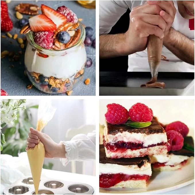 Extra Large Icing Bags Disposable, 100 pcs 26 Inch XXL Piping Bags for Royal Icing, Cream Frosting and Cake Decoration, Mangas Desechables para Repostería, Disposable Cake Decorating Bag