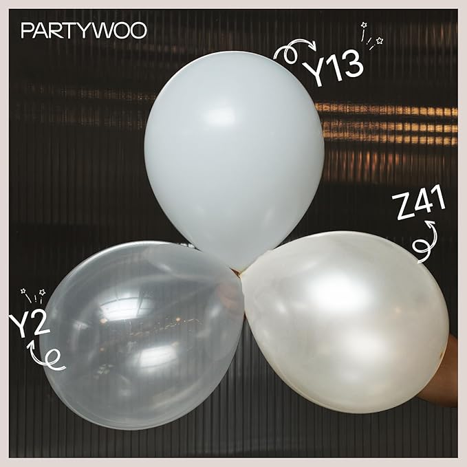 PartyWoo Clear Balloons 100pcs Different Sizes of 18 12 10 5 Inch Transparent Balloon Arch Kit for Graduation Wedding Baby Shower Bridal Shower Anniversary Birthday Party Decorations Clear-Y2