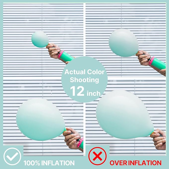 PartyWoo Teal Balloons 127pcs Different Sizes Pack of 36 18 12 10 5 Inch Turquoise Balloon Arch Kit for Baby Shower Gender Reveal Wedding Engagement Birthday Pool Tea Party Decorations Blue-Q03