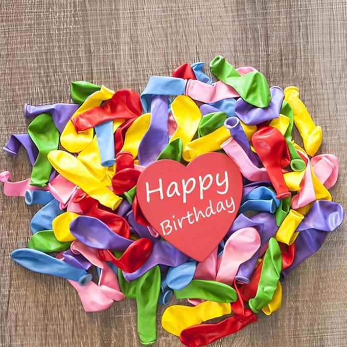Voircoloria 120pcs Colorful Balloons 12inch Rainbow Latex Balloons for Boys Girls Birthday Baby Shower Gender Reveal Wedding Decorations
