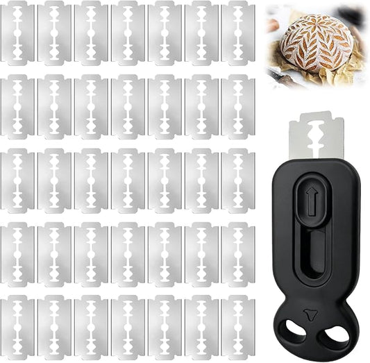 Obfuscate Sourdough Scoring Tool,Extractable Magnetic Bread Lame Dough Scoring Tool with 35 Replaceable Blades,Sourdough Bread Baking and Bread Making Tools(Black)