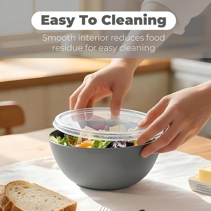 ZHANG XIAO QUAN SINCE 1628 Food Storage Containers Set of 4, PP5 Plastic Fresh-Keeping Container BPA Free, Airtight Lids, Microwave and Freezer Safe, GREY