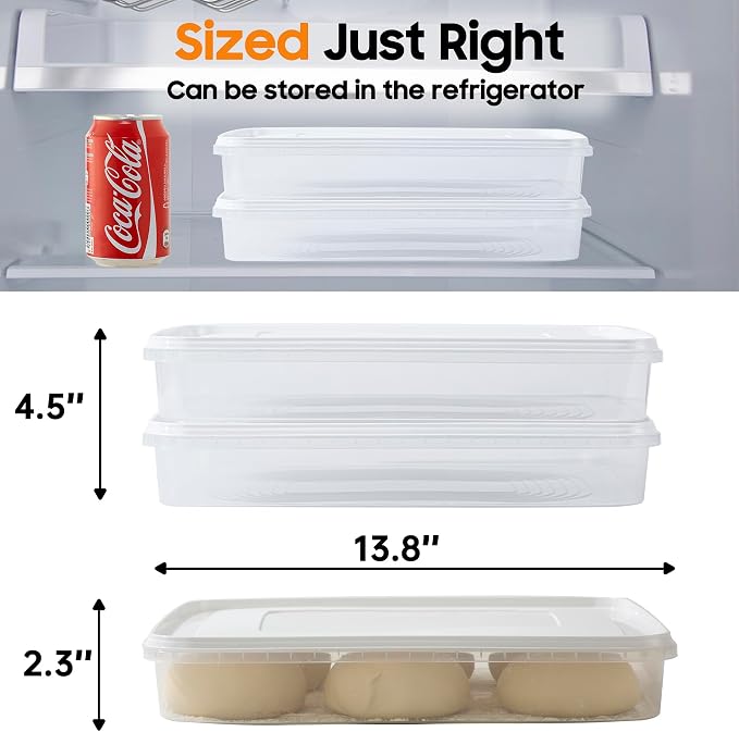 2 Pack Transparent Proofing Box, Observable Pizza Dough Proofing Box, Sealed Pizza Dough Proofing Container whit Lid (Transparent)