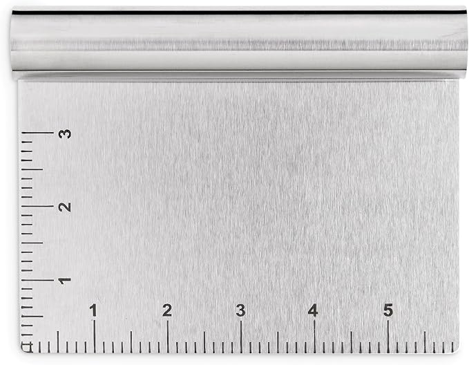 Mrs. Anderson's Baking Pastry Dough Cutter Scraper with Measurements, Stainless Steel