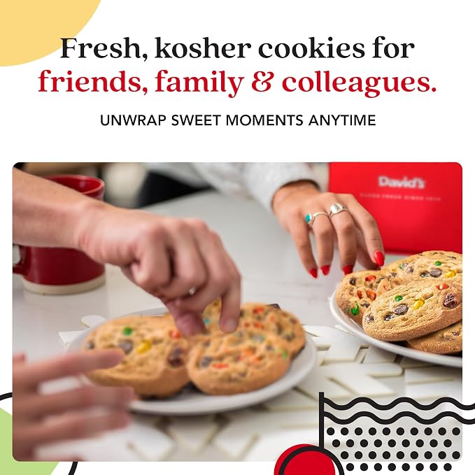 David's Cookies Fresh Baked Candy Cookies Gift Basket – 1lb Gourmet Dessert Tin – Soft and Chewy Sweet and Crunchy Cookies for Holiday, Birthday, Thank You, or Corporate Gift