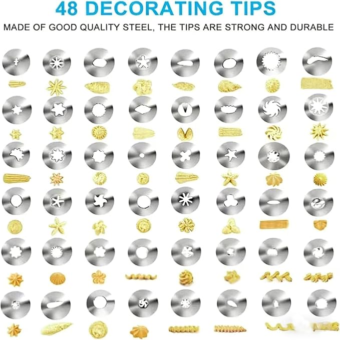 309 PCS Cake Decorating Kit with Storage Case, 73 Stainless Steel Piping Gun & Tips, Baking Frosting Decorating Tools for Beginners (Green)