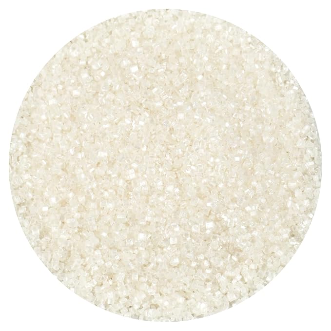 Sanding Sugar White Sprinkles 11.28 oz, White Sugar Sprinkles, Sanding Sugar For Cookie Decorating, Sanding Sugar For Baking, The Hampton Candy Company