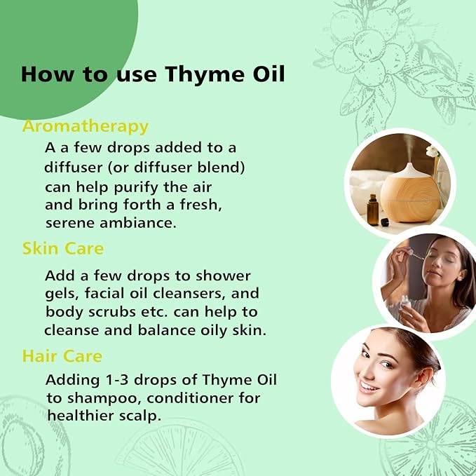 GM Gumili Thyme Essential Oil, 100% Pure Undiluted, 30ml/1 oz