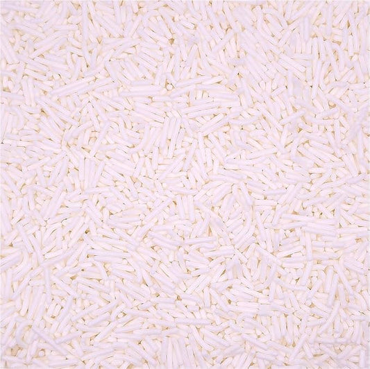 NCS White Jimmies Edible Sprinkles – Cupcake, Cake & Cookie Decorations, 7 oz