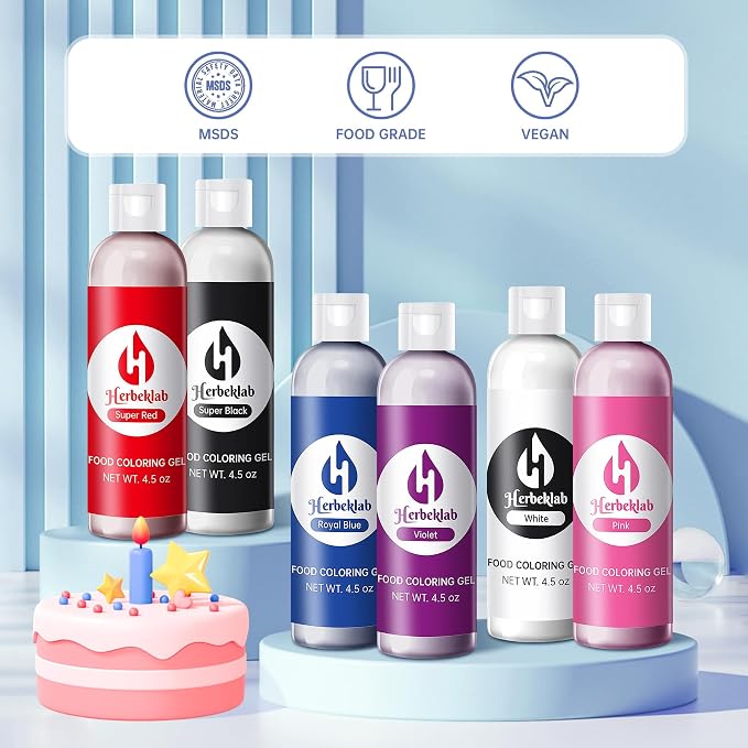 Violet Gel Food Coloring – 4.5 oz Professional Grade Concentrated Food Dye, Gel Based Coloring for Icing, Baking, Cake Decorating & Cookies