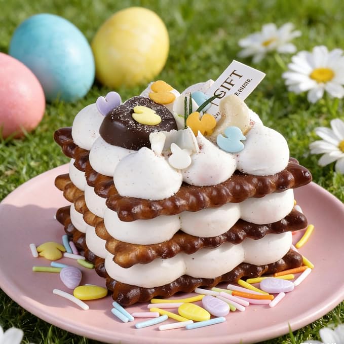 Easter Sprinkles for Cake Decorating, Spring Pastel Sprinkles Mix with Bunny Carrot Jimmies Nonpareils for Cookies Baking Cake Ice Cream Cupcakes Topping