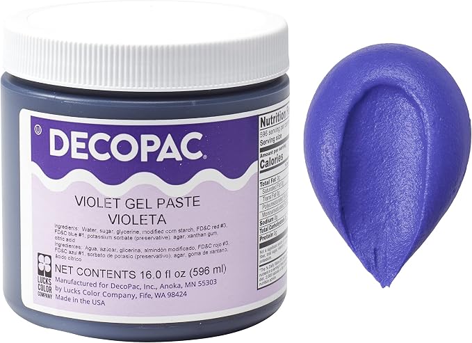 DecoPac Food Coloring | Paste Made In USA With Intense Colors, Food Color (Violet) 16oz Violet Food Coloring For Bakers