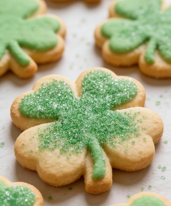 HeDeon&Rles Edible Green LightGreen White Sanding Sugar Crystals for Baking 120g/4.23oz Sparkling Sugar Crystals for Baking Cake Cupcake Icing Top Birthday Wedding Easter Halloween Christmas Supplies