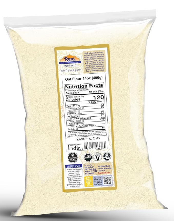 Rani Oat Flour 14oz (400g) ~ All Natural | Gluten Free | NON-GMO | Kosher | Vegan | Product of USA