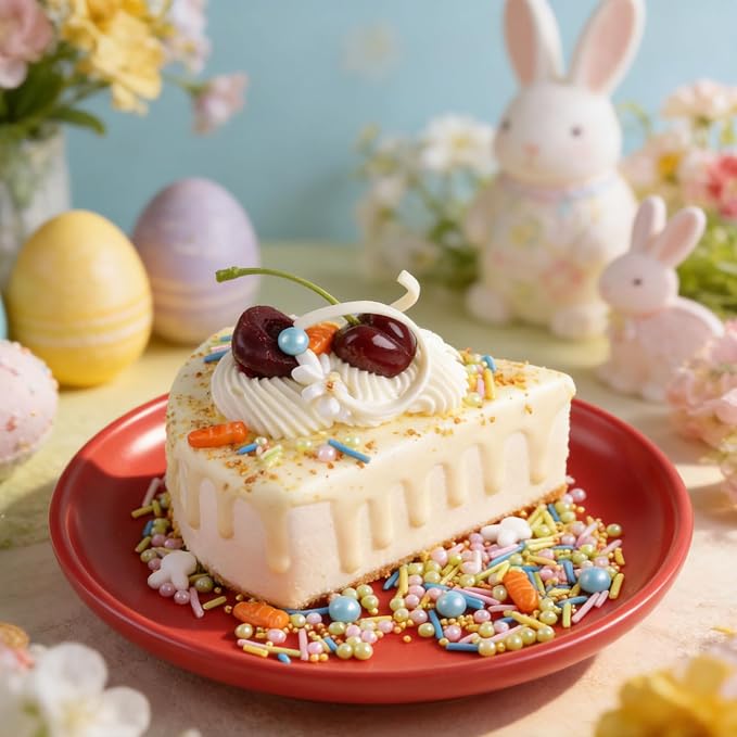 Easter Sprinkles for Cake Decorating, Pastel Bunny Carrot and Pearl Sprinkles Mix for Cookies, Cupcake, Ice Cream, Cake Decorating