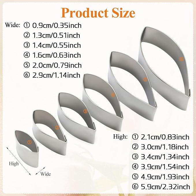KALAIEN 6pcs/set Dahlia Sugar Flower Cutter Set Fondant Cake Sugarcraft Decorating Tools