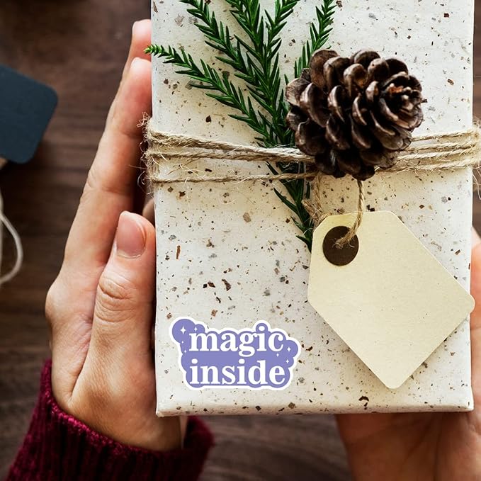 Muminglong 1.5 Inch Magic Inside Thank You Sticker for Small Business, Handmade Packaging, 500 PCS