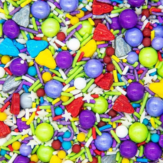 Rocket Galaxy Sprinkles, Edible Cosmic Outer Space Sprinkles for Cake Decorating Jimmies, Nonpareils, Sugar Pearls, Rocket Quins - Astronaut Spaceship Sprinkle for Cupcake Decorating Decorations