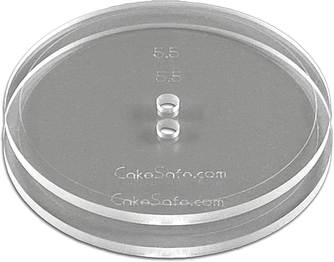 CAKESAFE – 2-5.5” Clear ¼” Acrylic Disks – Perfect Icing Tool to Smooth the Buttercream on Your Cakes