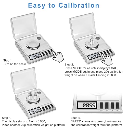 Fuzion Milligram Scale, 50g/0.001g Digital Milligram Scale with Calibration Weights, Jewelry and Gem Scale, Mg Scale for Powder, Reloading, Includes Scoop, Powder Pan and Tweezers