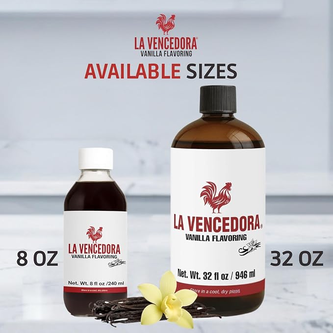 La Vencedora Mexican Vanilla – Large 32oz Bottles (Pack of 2) – Traditional Vanilla Flavoring for Baking, Cooking & Desserts – Made in Mexico