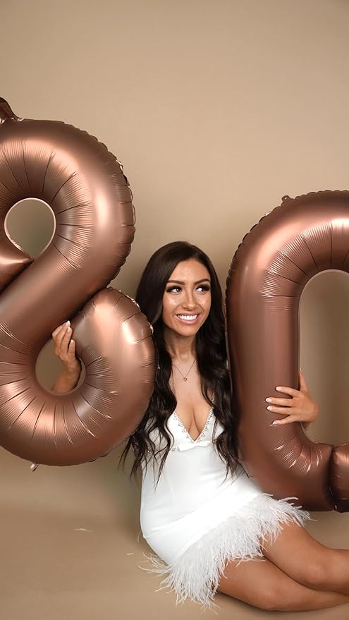 Dark Brown Number 16 Balloon 40 inch, Coffee Brown 16 Number Balloons, 16th Birthday Decorations, Chocolate 16 Year Old Girls Boys Dark Brown Party Supplies