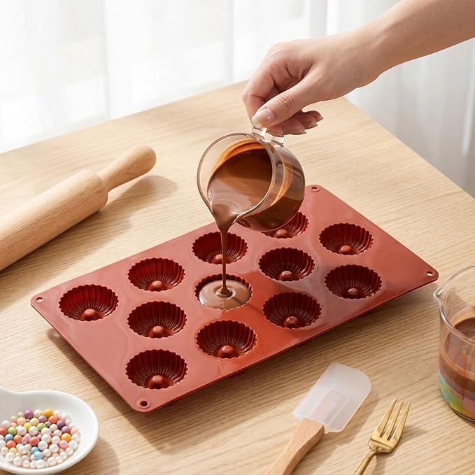 12 Cavity Mini Donut Shaped Silicone Chocolate Molds Doughnut Pan Mold For Donuts Muffin Cupcake