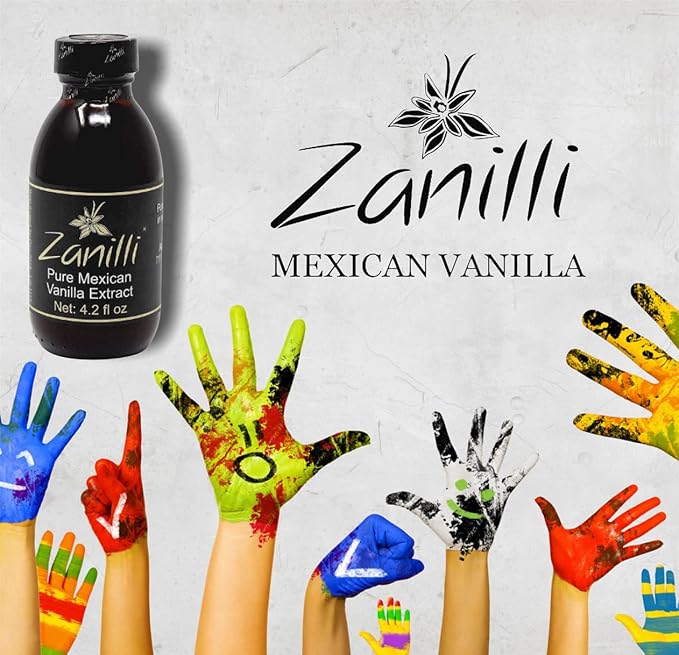 Zanilli Mexican Vanilla Extract - 33.8fl oz - Papantla Mexico Pure Vanilla Extract for Baking - No Sugar Added - Gluten Free