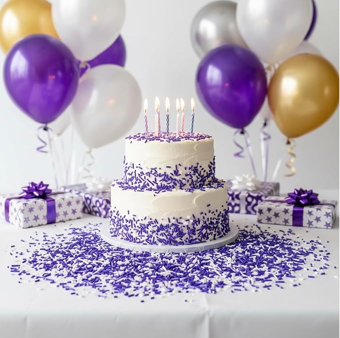 Manvscakes Sprinkles- Edible Cake and Cupcake Sprinkles with Assorted Shapes and Sizes for Parties, Metallic Sprinkle Mix for Cookies, Ice Cream, Cake and Cupcake Decorating