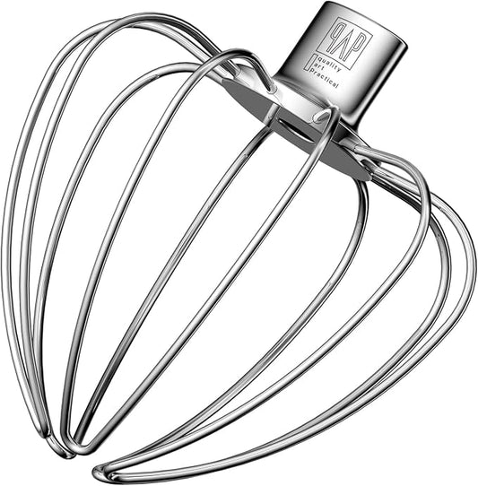Wire Whisk Stainless Steel Replacement for KitchenAid 4.5-5 Qt. Tilt-Head Stand Mixer for Egg Heavy Cream Beater Stirrer, Flour Cake Balloon