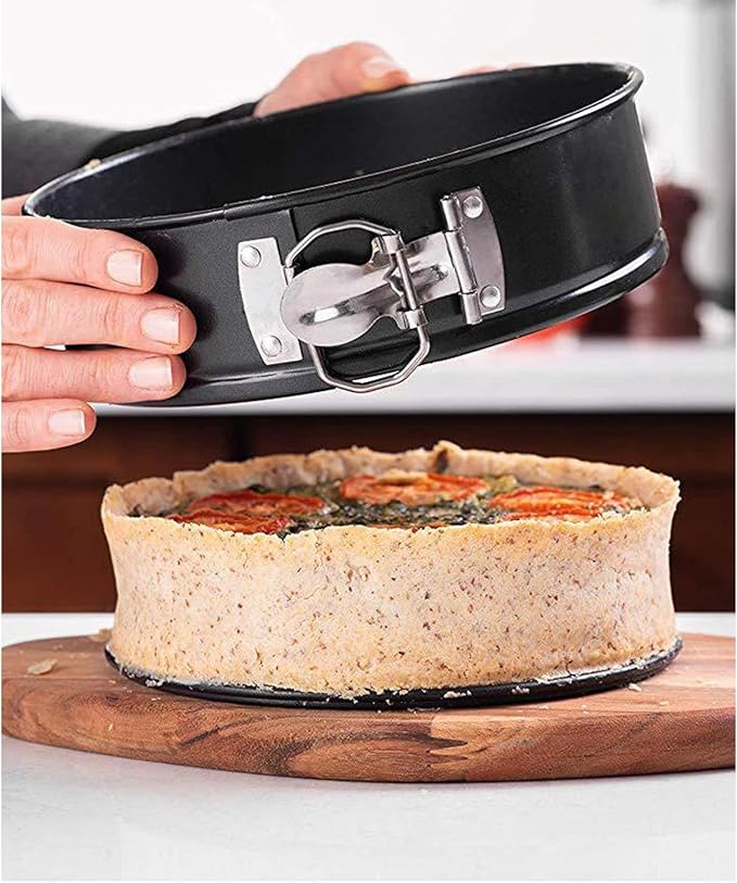 11 Inch Premium Non-stick Springform Pan, Leakproof Round Cheesecake Pan with Removable Bottom, Spring Form for Baking (Black)