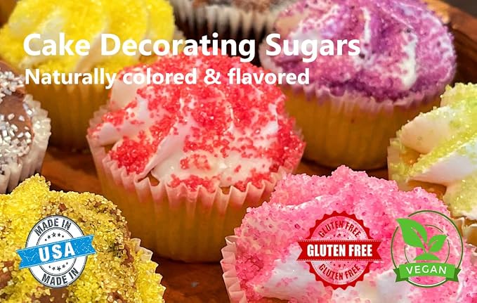 Ultimate Baker Flavored Sanding Sugar (1x4oz) - Burst of Flavor & Color for Cakes, Cookies & More, All-Natural, Perfect for Baking & Decorating or as a Flavored Coffee Sugar (Marshmallow)