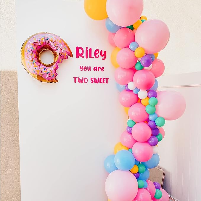 Voircoloria 130pcs Pink Balloons Different Sizes 18" 12" 10" 5" Party Latex Balloons for Birthday Baby Shower Wedding Anniversary Princess Theme Party Decorations