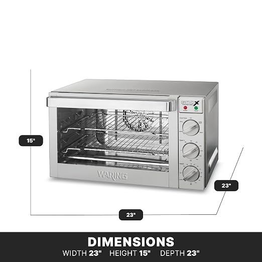 Waring Commerical Convection Oven, Half-Size Pan Capacity, 4 Cooking Functions, for Commercial Kitchens & Restaurants, NSF Certified, WCO500X